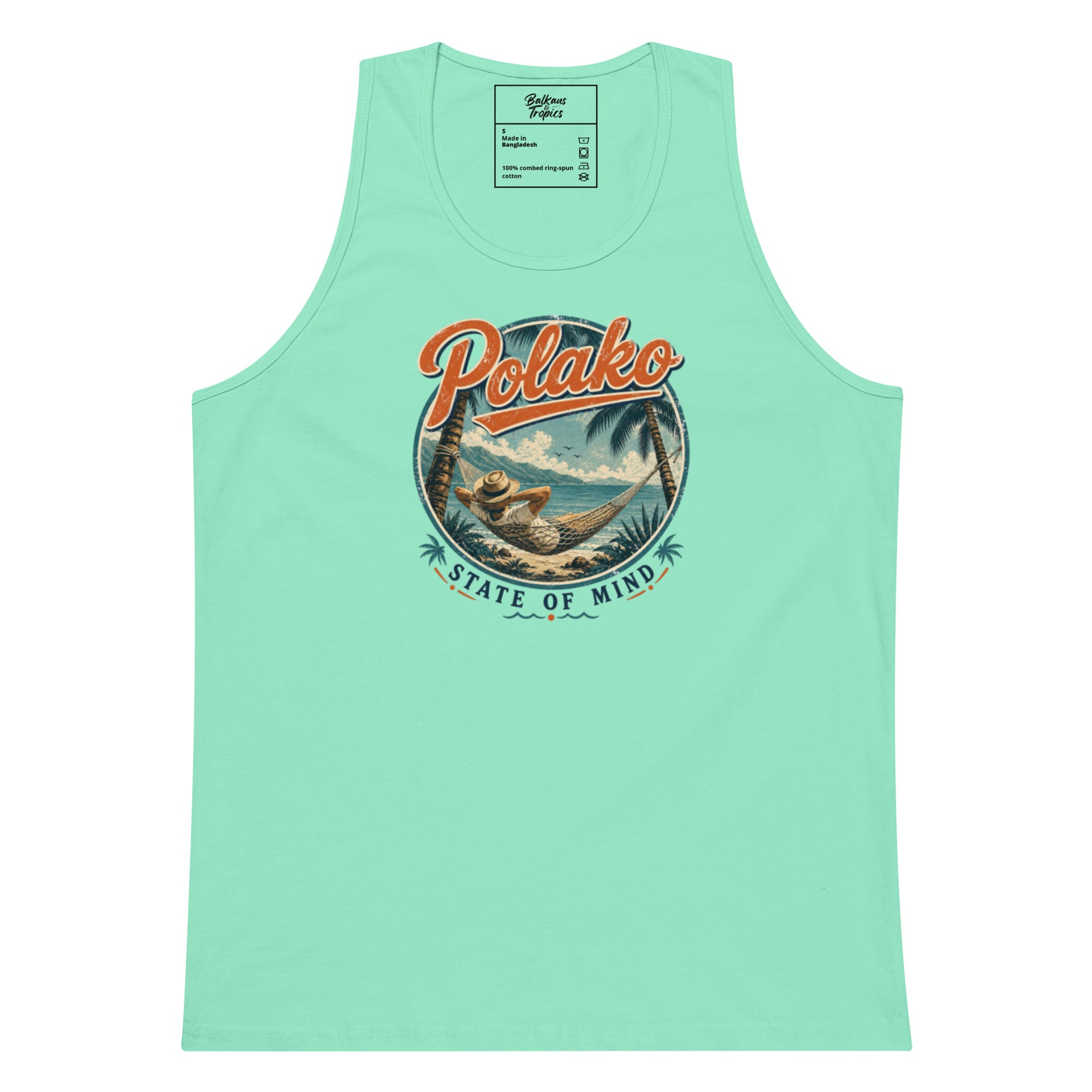 Polako State of Mind Vintage Graphic Herren Premium Tanktop