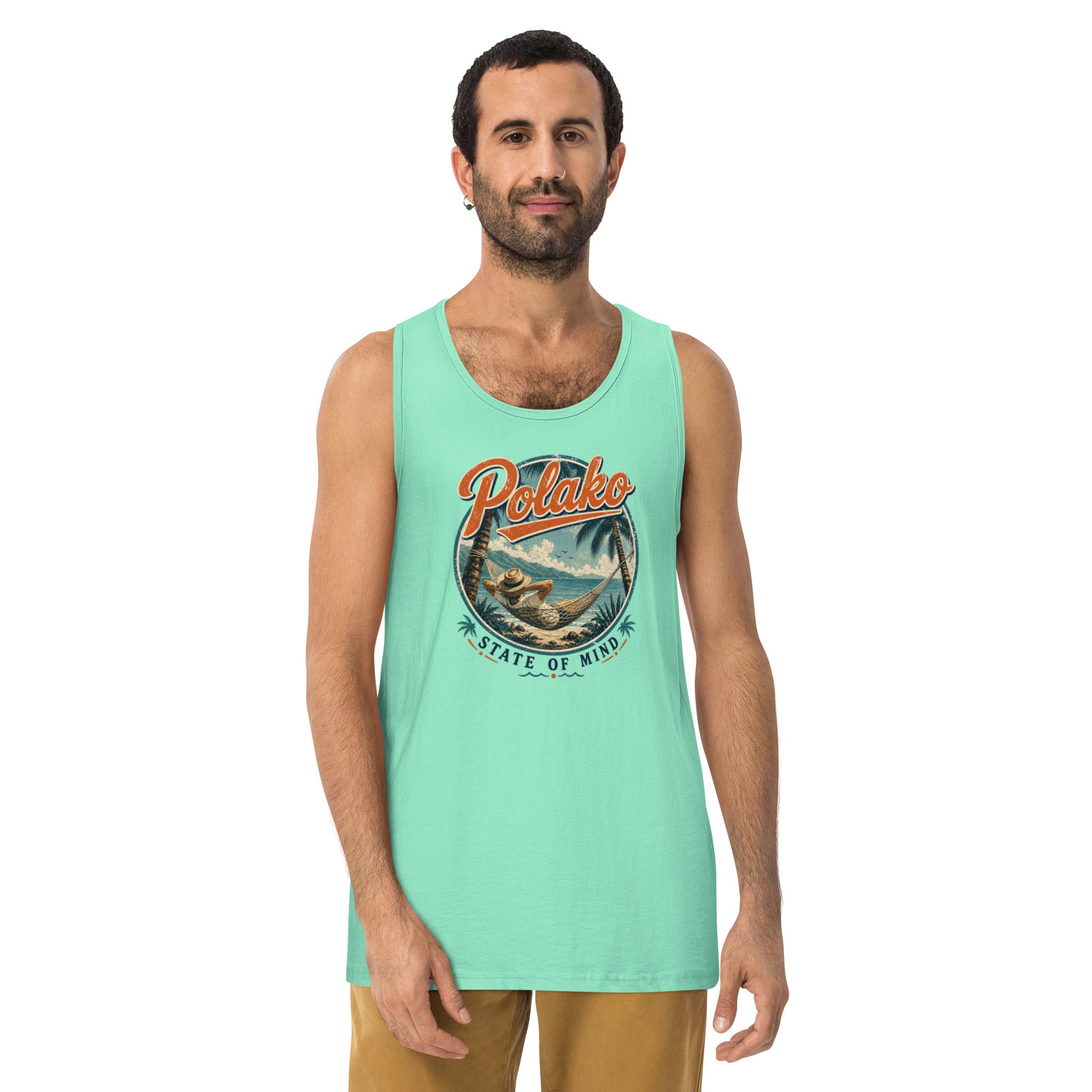 Polako State of Mind Vintage Graphic Herren Premium Tanktop